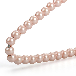 Glam — robe de mariée en perles rose clair, perles, cintres hauts élégants avec nœud assorti - Product Image 4