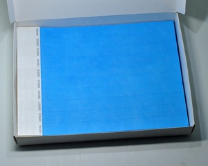 Yeni stil One-off 1070 Neon mavi yumuşak <span class=keywords><strong>Tyvek</strong></span> kağıt bilezik bileklik okul olay için - Product Image 1