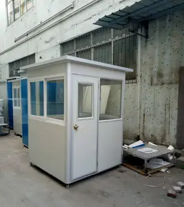 Màu Thép Sentry Box Guard Nhà Vệ Sinh Cabin Phòng Bảo Vệ Thiết Kế Cho Nhà Vệ Sinh Ngoài Trời Prefab Kiosk Di Động