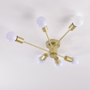 Blanco cálido 6 bombillas E26 KC certificado luz de techo hogar Decoración escandinavo lámpara - Product Image 2