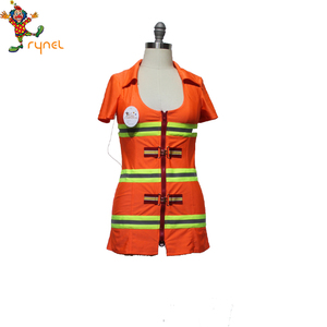 Rojo fuego Fox bombero chica carrera vestido <span class=keywords><strong>de</strong></span> Halloween <span class=keywords><strong>Sexy</strong></span> adolescente <span class=keywords><strong>traje</strong></span> adulto - Product Image 1