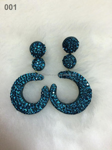 Élégantes boucles d'oreilles pendantes en cristal et strass pour femmes, idéales pour les fêtes, mariages, anniversaires, cadeaux - Product Image 4