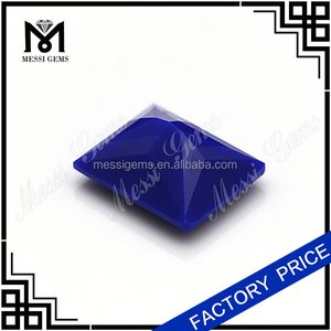 Wuzhou Fábrica sintético Al Por Mayor 8x10mm baguette lapislázuli azul nano piedra - Product Image 4