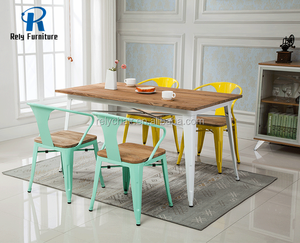 Dây Thép Sắt Ghế Thiết Kế Hiện Đại Kim Loại Ghế Ăn Nhà Hàng Cafe Ghế Và Bộ Bàn - Product Image 4