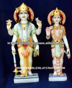 Marble <b>Statues</b> of Lord Laxmi Narayan - Product Image 1