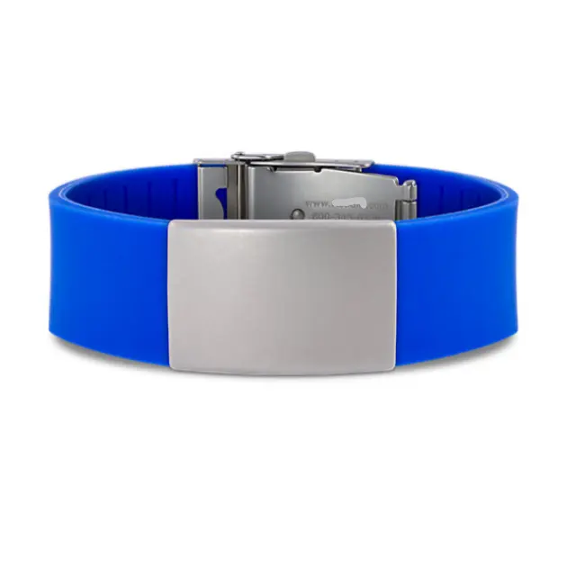 Wrist ID Elite bracelet with silicone band and watch-style buckle