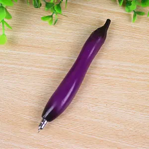 NEW eggplant ball pen,fruit ball pen, magnet ball-point pen