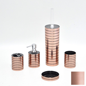 5 pièces mode argent accessoires de salle de bain en gros - Product Image 2