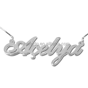 Turkish Name Necklace Personalized Nameplate Necklace