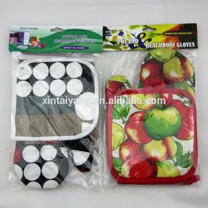 2015 chine marchandises en gros mains protecteur <span class=keywords><strong>cuisine</strong></span> polyester four gants avec Support de <span class=keywords><strong>poignet</strong></span> - Product Image 1