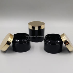 空 4 盎司黑色宽口塑料化妆品膏霜罐/塑料护肤霜容器 - Product Image 6