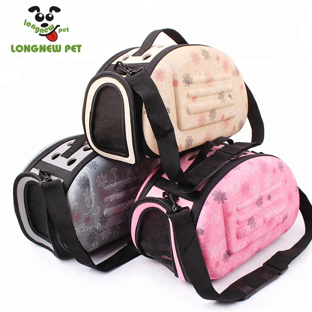 Baru Desain Dompet Bernapas Floral Carrier Pet Bag Bahan EVA Berkualitas Tinggi Luar Ruangan Tas untuk Anak Anjing