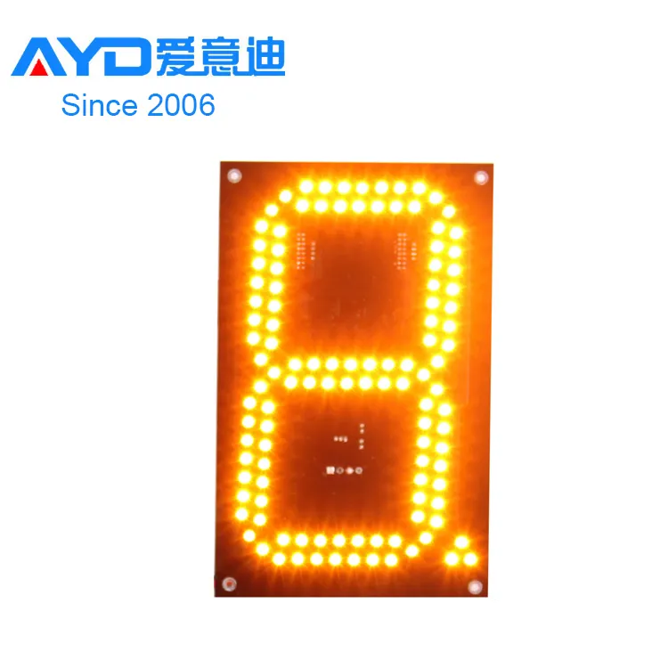 US Hotcake Big Size Yellow Gas Station Oil led Price Changer 3 Digits Electronics LED Displays Panel