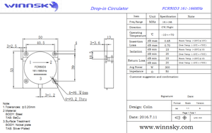 WINNSKY Máy Tuần Hoàn Đồng Trục RF Cách Ly Cao VHF Với Đầu Nối SMA-N, Có Thể Tùy Chỉnh - Product Image 5