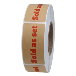 1 "<span class=keywords><strong>x</strong></span> 2" Rectangular Kraft marrón vendido como conjunto de etiquetas adhesivas para tiendas de venta al por menor 500 por rollo - Product Image 3