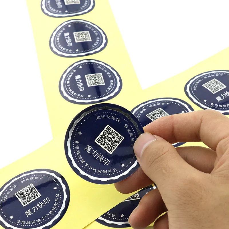 Cetak Kertas Supplier Perekat Die Cut Stiker HITAM LABEL dengan Nama Kustom Logo Label Pengiriman Stiker