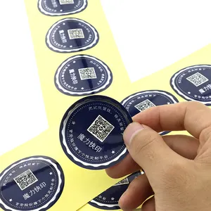 Paper Printing Supplier Adhesive Die Cut Sticker Black Label With Custom Name Logo Shipping Label Sticker