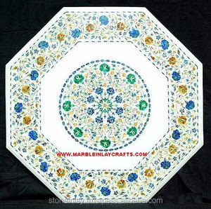 White Marble <b>Table</b> Home <b>Decorative</b> <b>Top</b> - Product Image 1