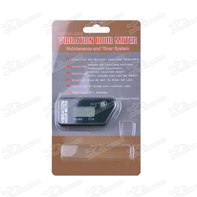 Сбрасываемый песометр, водонепроницаемый цифровой ЖК-Вибрационный беспроводной счетчик часов без батареи и проводов, необходимый для мотокросса, питбайка