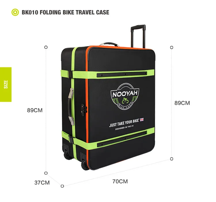 16 18 20 Inch Folding Bike Hard Case Trolley Travel Case - Durable