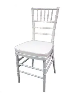 Chiavari tiffany 白色木椅批发与坐垫
