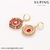 Xuping-pendientes de gota de oro multicolor con imán, conjunto de joyería geométrica, 64236