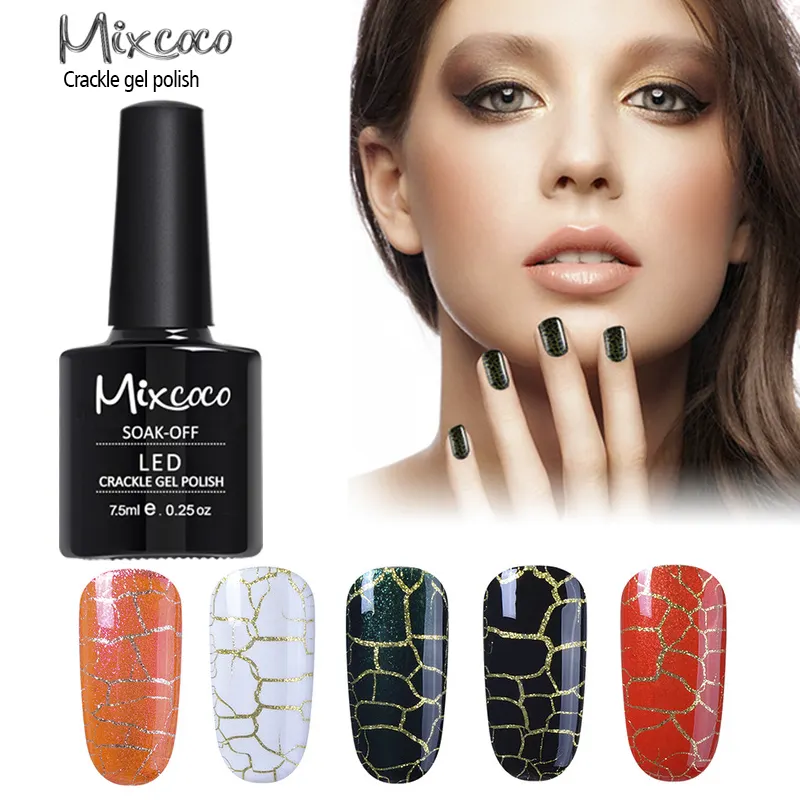 Mixcoco – vernis à ongles en Gel UV, nouveau, offre spéciale, 7.5ml, 15ml, OEM, ODM, marque privée, esmalte, unas, 28 couleurs, Gel craquelé