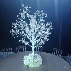 Piccolo Led Bianco di Plastica Cherry Blossom Tree Centrotavola Artificiale