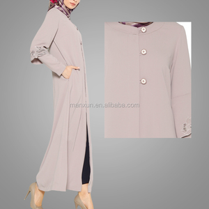 2016 Dernière Conception Islamique vêtements Indiens Modèle Abaya Conception Nouveau Modèle En Mousseline de Soie Abaya - Product Image 2