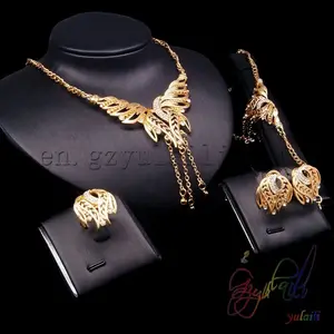 Latest Design Engagement Gold Jewelry Sets Jewelry Fashion Hand Made Arabic Jewelry