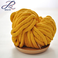 Fil à tricoter en polyester 100% pour crochet épais et moelleux, fantaisie, en gros