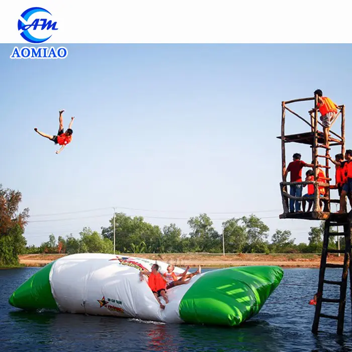 झील inflatable पानी बूँद लॉन्च inflatable पानी गुलेल बूँद