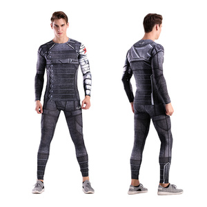 Set Cody Lundin da Uomo: T-Shirt Supereroe Black Panther e Leggings Aderenti da Fitness, Completo Lungo per Allenamento - Product Image 4