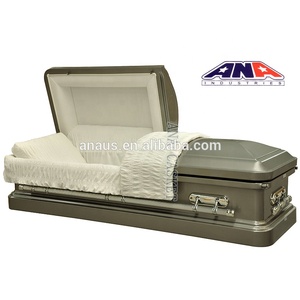 <span class=keywords><strong>ANA</strong></span> spazzolato rotonda angolo 18ga acciaio inox funerale forniture di metallo bara scrigno - Product Image 4