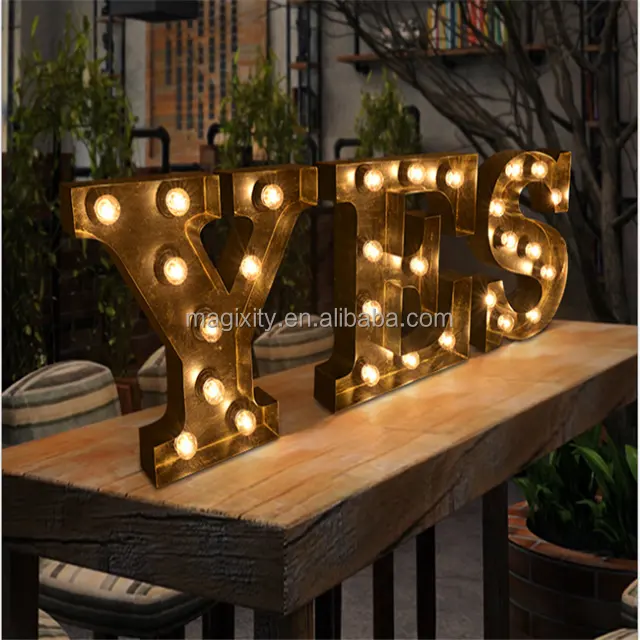 Custom Light Up Sign LED Marquee Letter Alphabet Lights with English letters