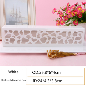 Kích Thước Tùy Chỉnh Bánh Thực Phẩm Trắng Macarons Bao Bì Hộp Giấy Các Tông Với Cửa Sổ - Product Image 3