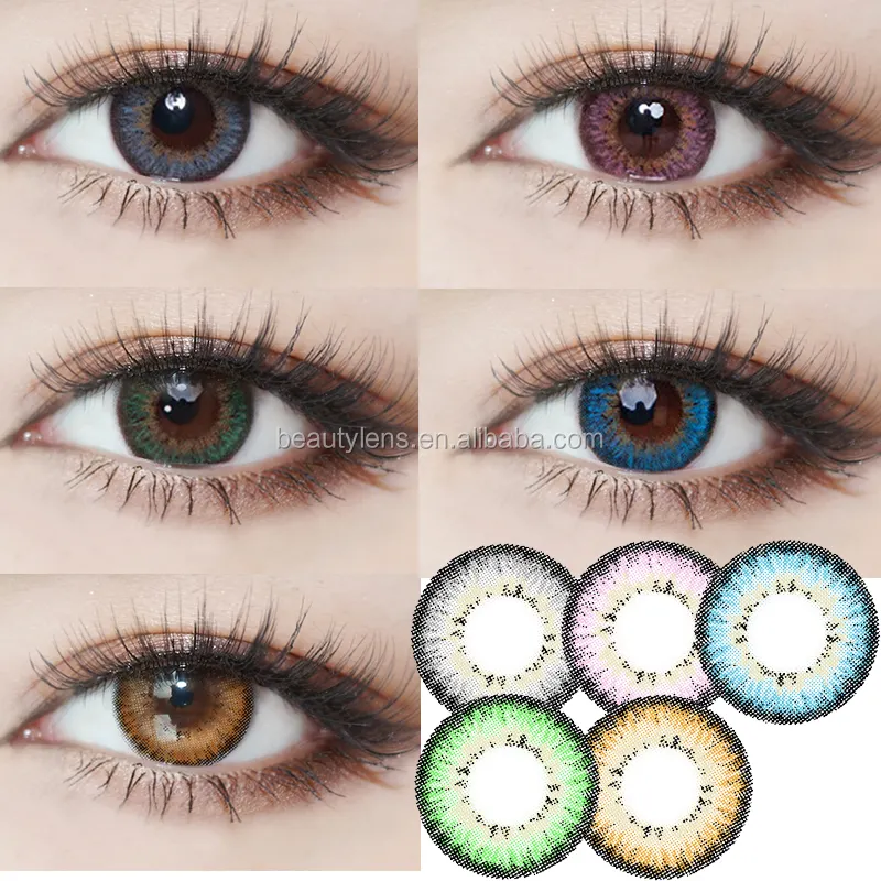 Muchacha mágica de color contactos big eyes toric lentes de contacto de color para los ojos lentes de contacto cosméticas