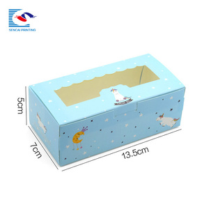 SENCAI Rẻ Hơn Tùy Chỉnh In Ấn Hộp Giấy Nhẹ Với Cửa Sổ Pastry Bao Bì Nghệ Thuật Màu Xanh 2019071609 Mẫu Miễn Phí 5-7 Ngày Thức Ăn Cho Vật Nuôi - Product Image 5