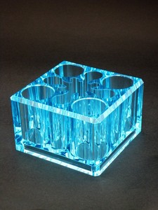 Étui pour rouge à lèvres cosmétique acrylique trapézoïdal personnalisé à 6 voies - Product Image 4