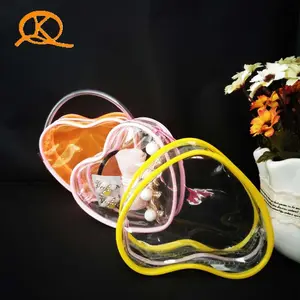 Promotional pouch pvc clear small zipper bone glue trendy bag