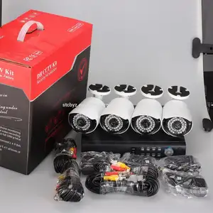 Kit de vigilância externa 4 canais barato cctv sistema dvr e câmera