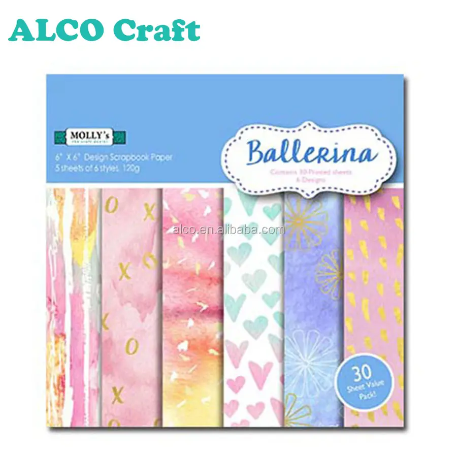 30 sheets decor ballerina design scrapbook material printing paper craft