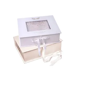 guangdong custom cardboard best selling baby clothes set gift book shape box