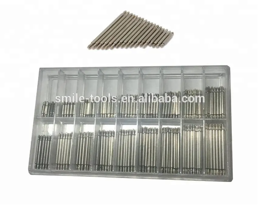 360pcs 8-25mm Stainless Steel Watch Band Spring Bars Link Pins