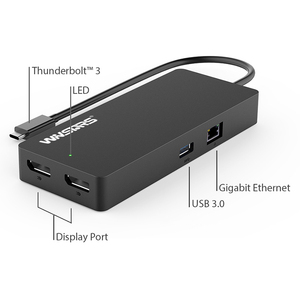 UTD04 Thunderbolt 3 USB-C Mini Dock với Dual 4 K/60Hz hoặc Duy Nhất 5 K/60Hz, DP kép - Product Image 1