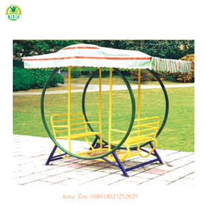 Sedia a Dondolo <span class=keywords><strong>da</strong></span> <span class=keywords><strong>Giardino</strong></span> Rotonda di Alta Qualità con Tettuccio/Meccanismo Oscillante/Progetto Set <span class=keywords><strong>Altalena</strong></span> QX-11086C - Product Image 1