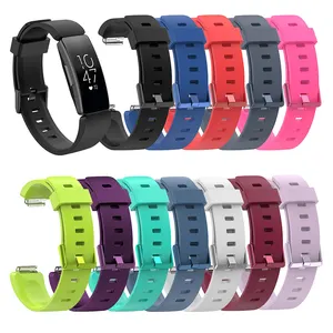 Tschick Fitbit Inspire ve Inspire HR spor izci bant, yumuşak silikon kadın küçük boyutlu kayış spor yedek bileklik