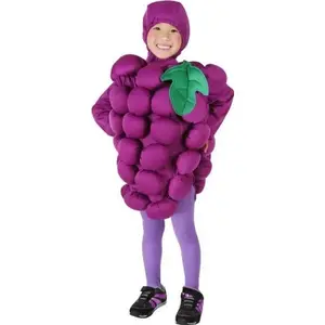 PGCC2765 nuovo Design Cosplay Party bambini viola uva frutta Costume per bambini