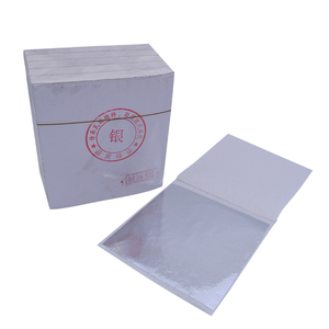 Foglia d'Argento Imitazione di Alta Qualità, Foglia d'Oro Imitazione Taiwan, 8 x 8,5 cm, 500 Fogli per Confezione - Product Image 1