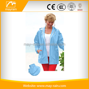 OEM New Arrival Unisex Rain Jacket Highest Quality <strong>PVC</strong> Foldable Vintage Style Waterproof Zipper Hood <strong>Plus</strong> <strong>Size</strong> - Product Image 6